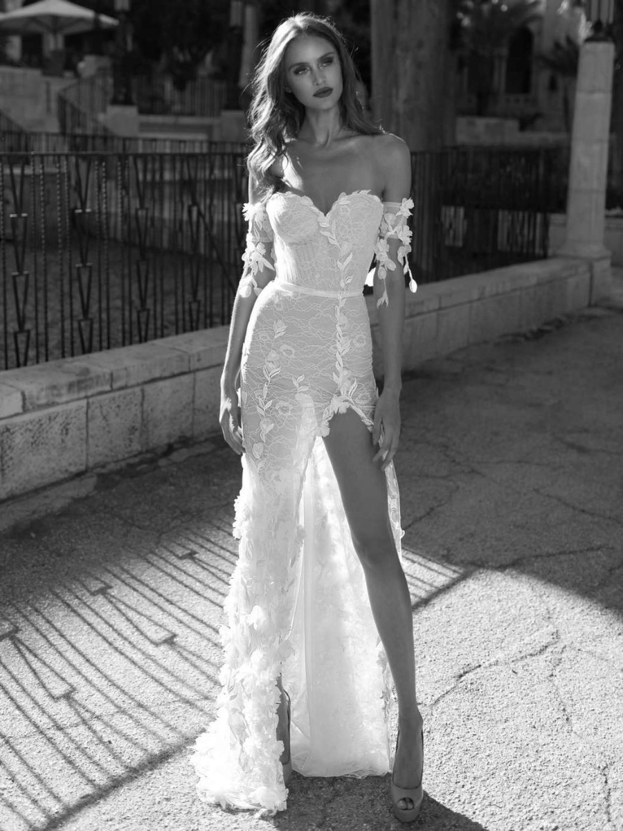 Adi Shlomo | Begonia A | Seductive Mermaid Wedding Dress with Slit ...
