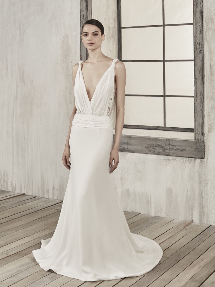 Annasul Y | GEORGINA Backless Crepe Wedding Dress KL | Designer Bridal Room