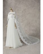 Boat Neck Floor-Length Cape