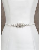 Rhinestone Embellished Thin Bridal Belt