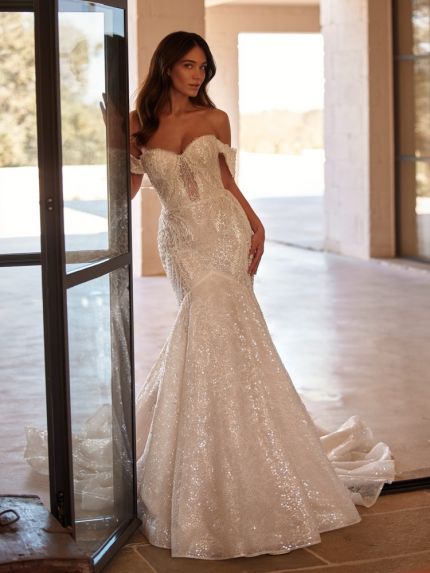 Embellished Lace Wedding Dress