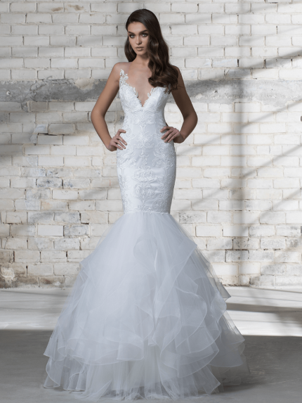 V-Neckline Mermaid Wedding Dress 