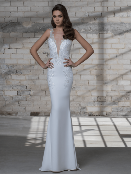 V-Neckline Mermaid Wedding Dress