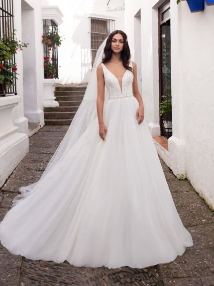 Pearl Beaded Princess Ball Gown