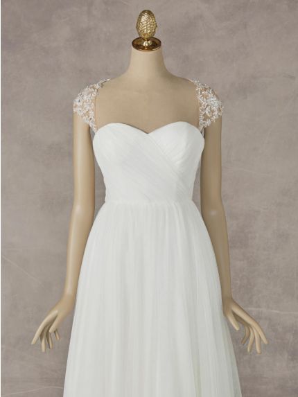 Beautiful Embroidered Tulle Shoulder Straps 