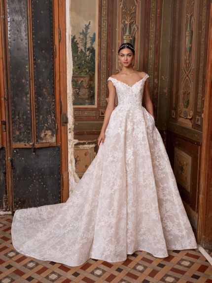 Timeless Off-Shoulder Princess Wedding Dress