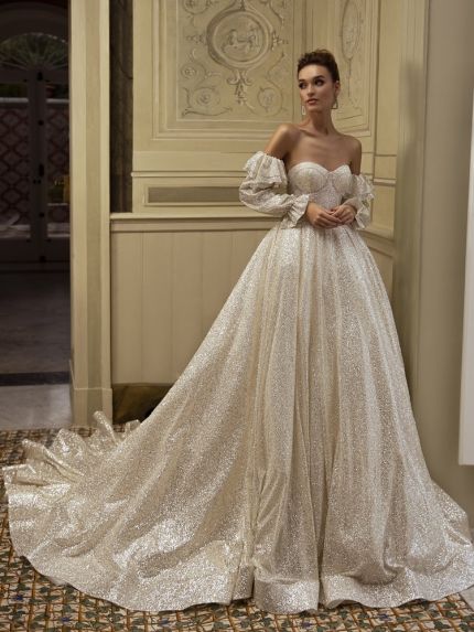 Glitter Tulle Wedding Dress