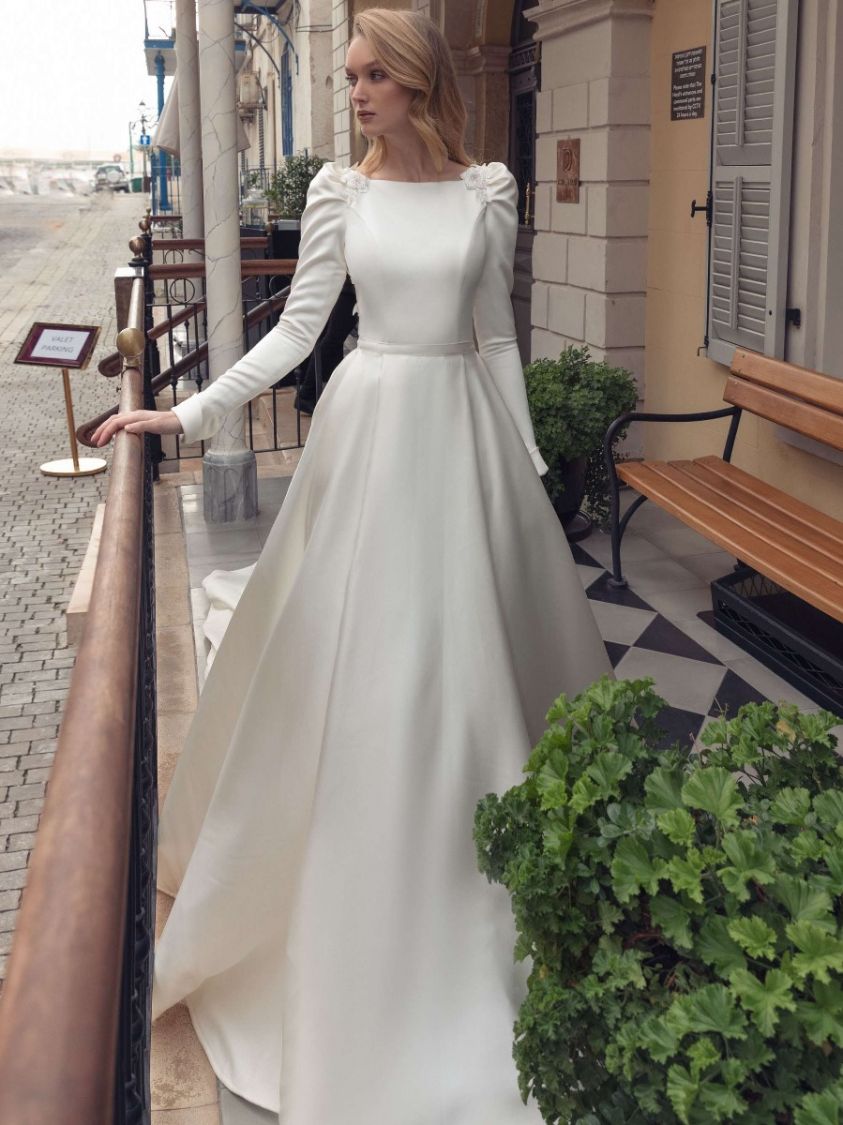 Leg of mutton sleeve wedding dress best sale