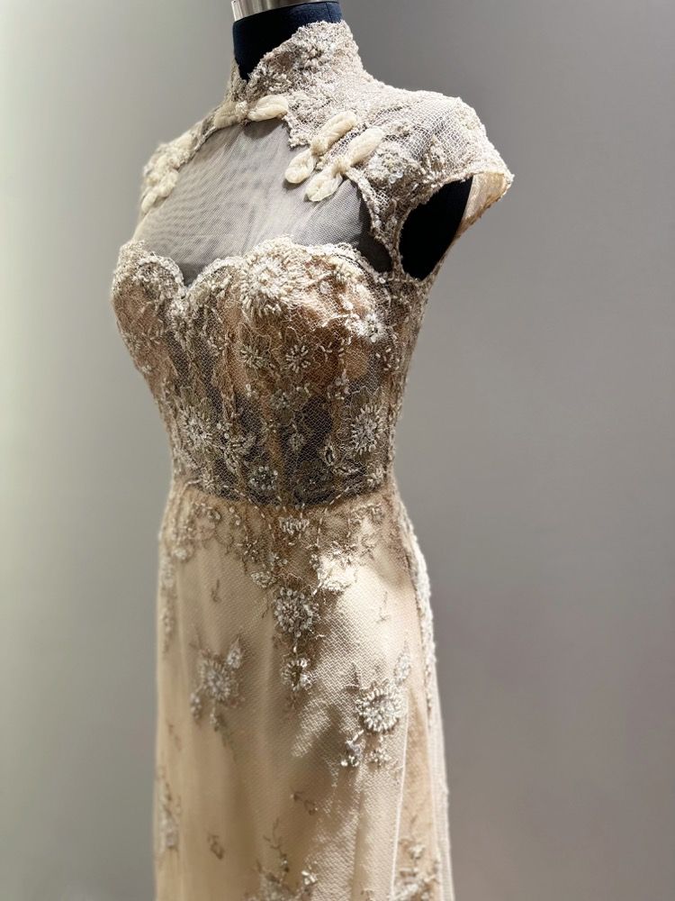 Embroidered Gold Cheongsam Malaysia | Designer Bridal Room