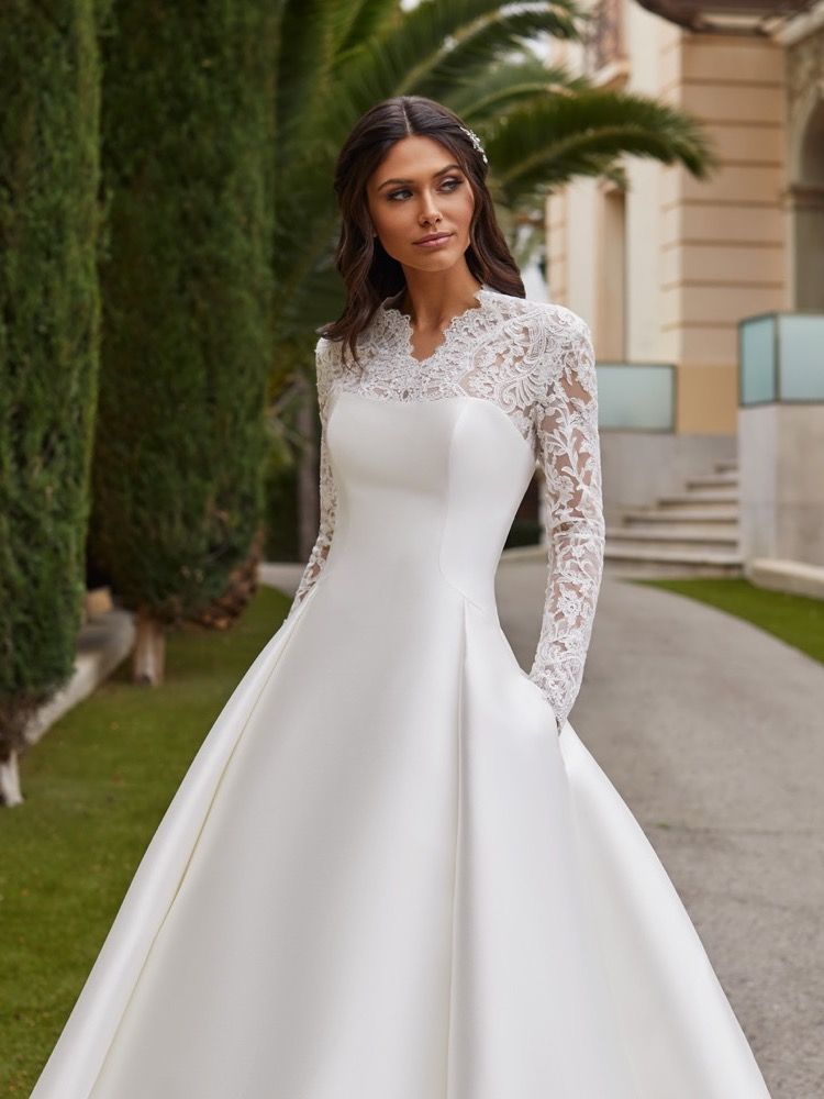 Pronovias Jory Minimalist Princess Wedding Dress KL Designer Bridal Room