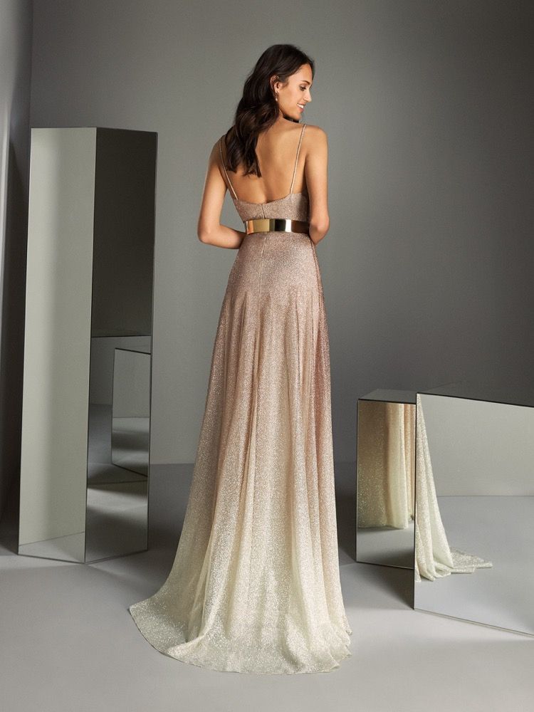 Pronovias | TM STYLE 70 Sparkly Ombre Effect Metallic Evening Dress KL |  Designer Bridal Room, Malaysia