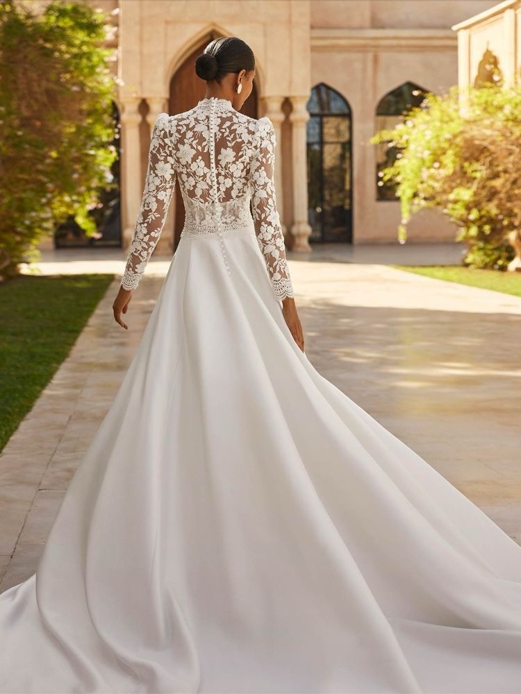 Rosa Clara OREL Long Sleeve Wedding Dress Malaysia | Designer Bridal Room