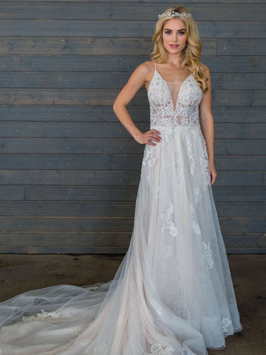 Estee’ Couture | Scarlett | Beaded A-line Wedding Dress - Designer ...