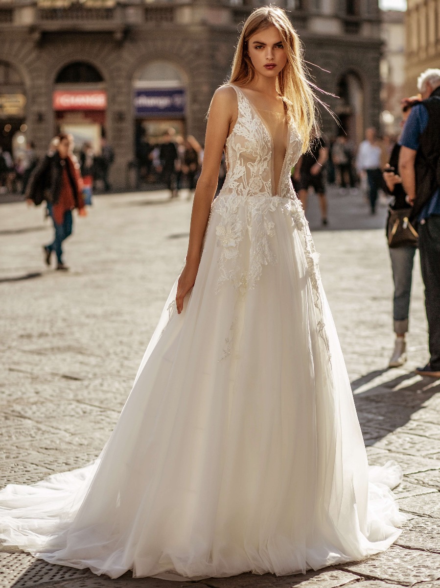 Mistrelli | Angelisa | Fairytale A-Line Wedding Dress with Sexy ...