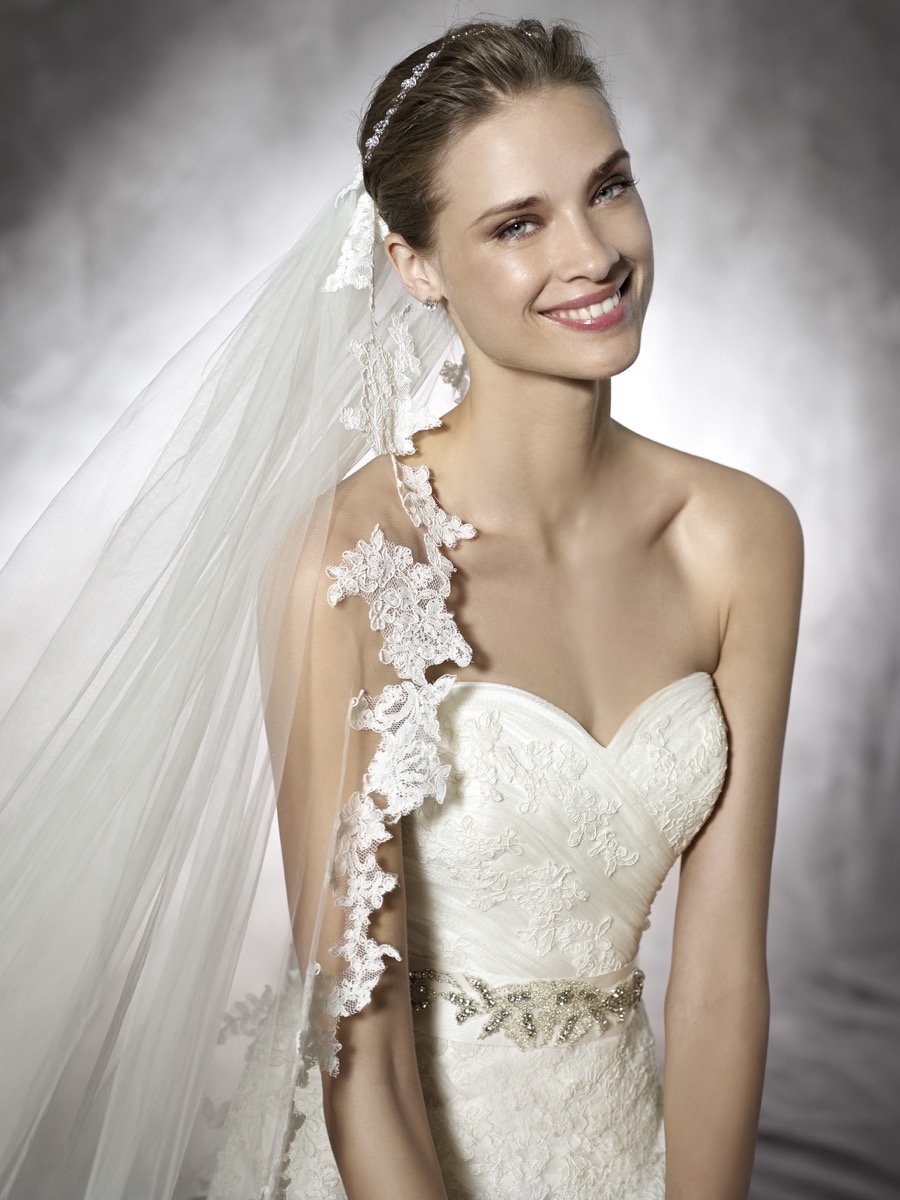 Pronovias | DAGEN | Sweetheart Neckline A-Line Wedding Dress in Tulle