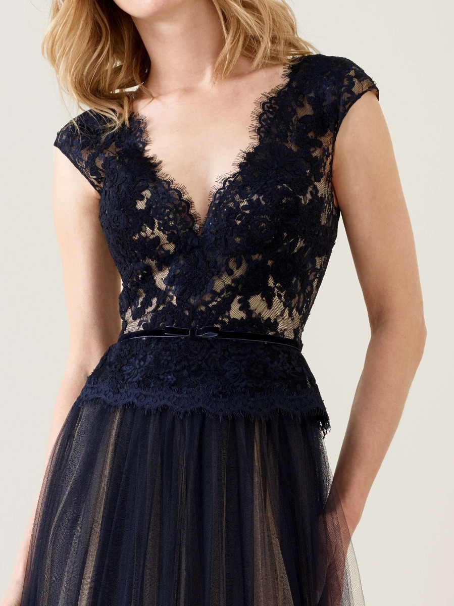 Pronovias | Tilse Lace Evening Gown With Sheer Back KL | Designer ...