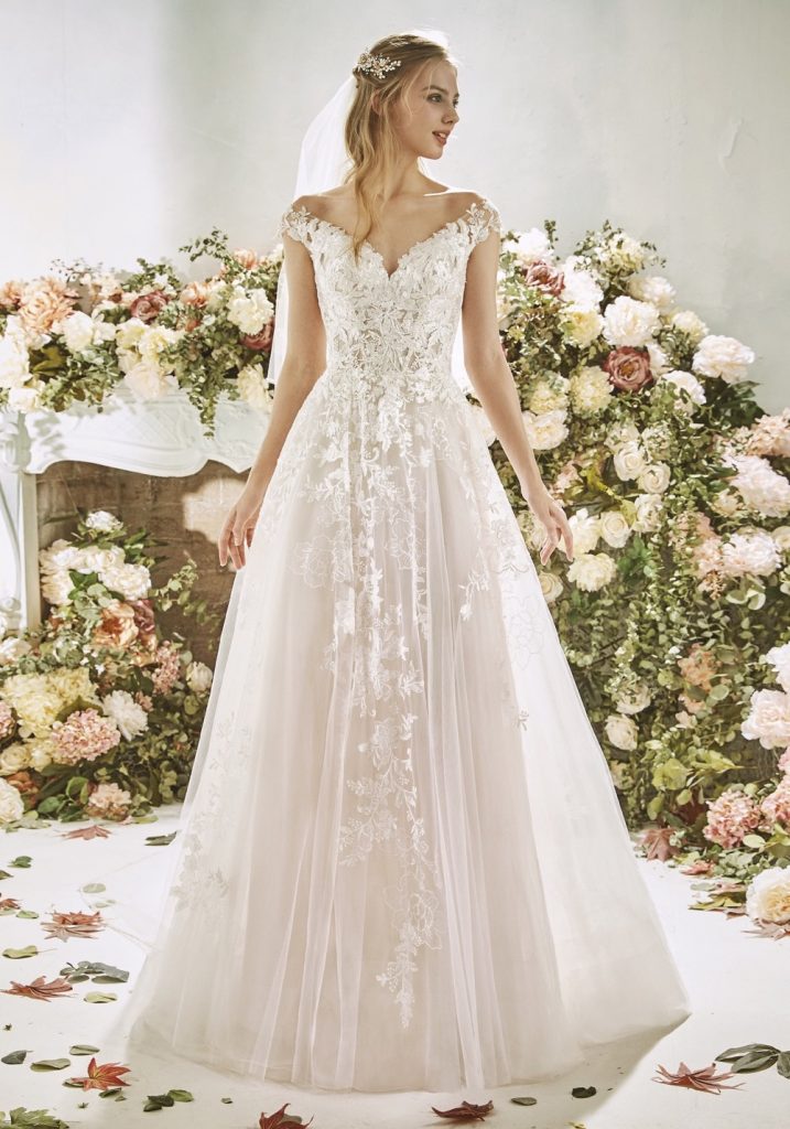 La Sposa VERBENA Floral Lace Romantic Tulle Wedding